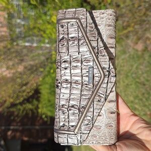 NWT Brahmin🫦 Veronica fairest grey breakwater wallet leather